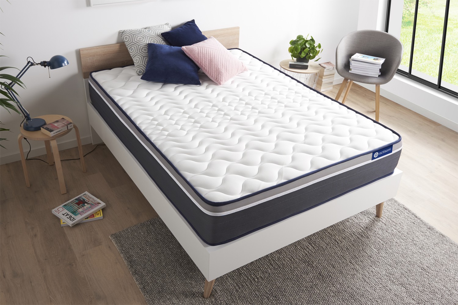 ACTISOM Matelas 160x200 Latex+Mémoire de forme Maxi épaisseur