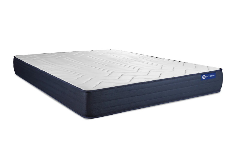 Pack lit complet 140x190 cm - Matelas + Sommier Blanc (en kit) + 2 oreillers + Couette - Actilatex Life