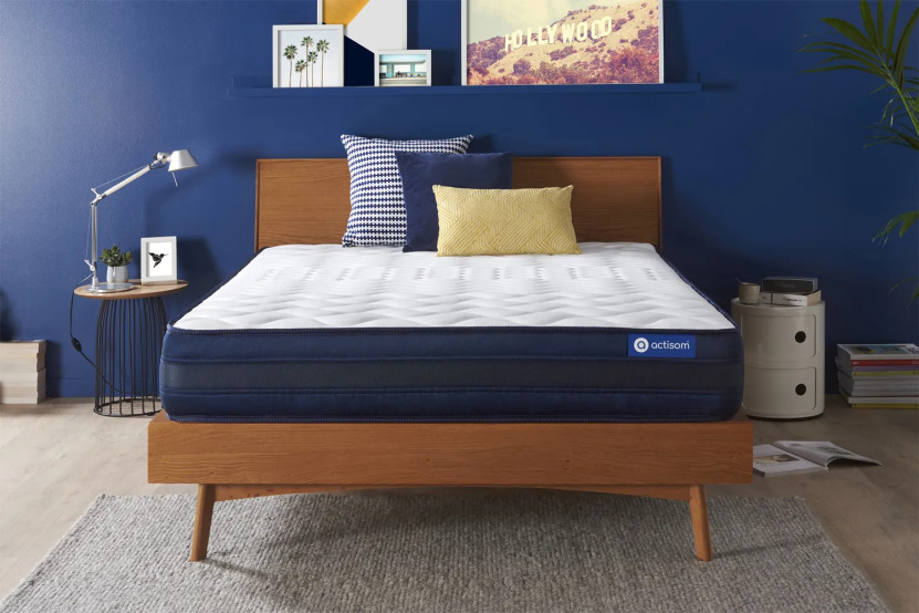 Matelas 130x200 cm Ressorts ensachés et Mémoire de forme - Actiflex Tech