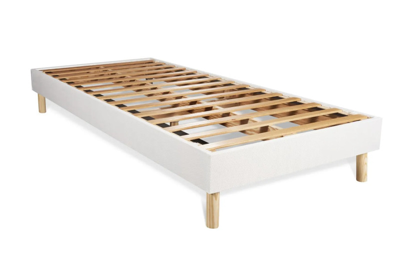 Ensemble Matelas Sommier 90x200 cm - Sommier Blanc (en kit) - Actiflex Dream