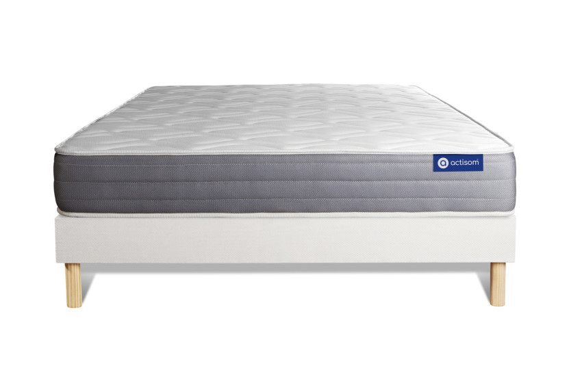 Ensemble Matelas Sommier 120x200 cm - Sommier Blanc (en kit) - Actiflex Dream