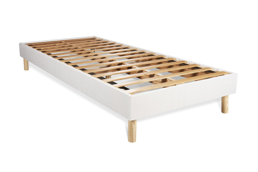 Ensemble Matelas Sommier 90x200 cm - Sommier Blanc (en kit) - Actiflex Form