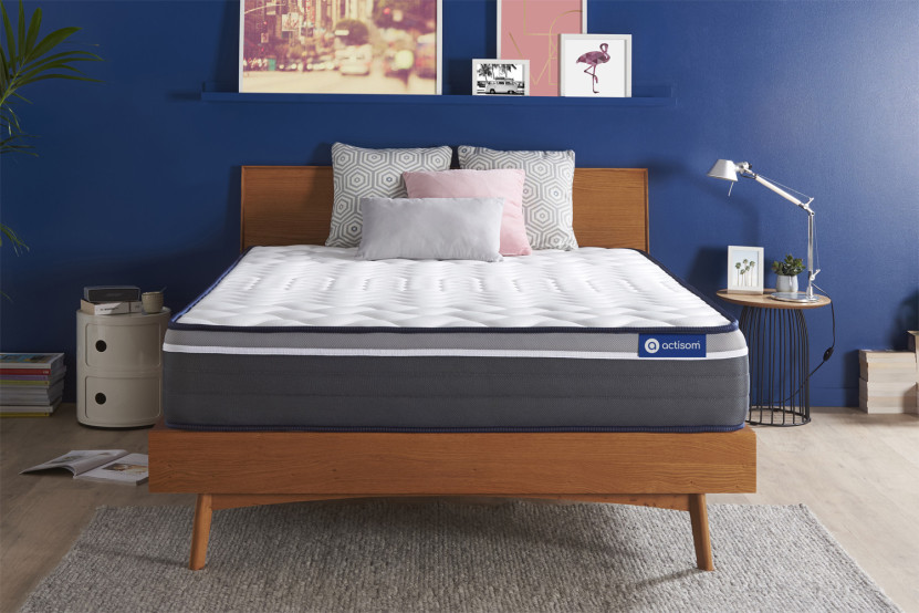 Matelas 140x210 cm Ressorts ensachés et Mémoire de forme - Actiflex Plus