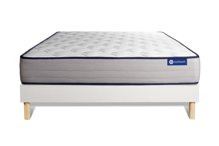 Ensemble Matelas Sommier 120x200 cm - Sommier Blanc (en kit) - Actiflex Form