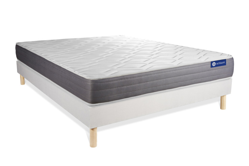 Ensemble Matelas Sommier 180x200 cm - Sommier Blanc (en kit) - Actilatex Dream