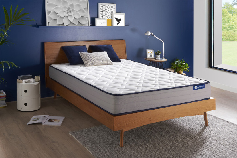 Matelas 130x220 cm Ressorts ensachés et Mémoire de forme - Actiflex Form