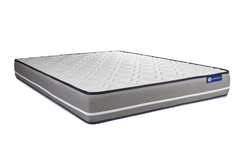 Pack lit complet 160x200 cm - Matelas + Sommier Blanc (en kit) + 2 oreillers + Couette - Actiflex Pur